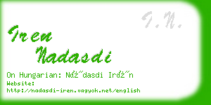 iren nadasdi business card